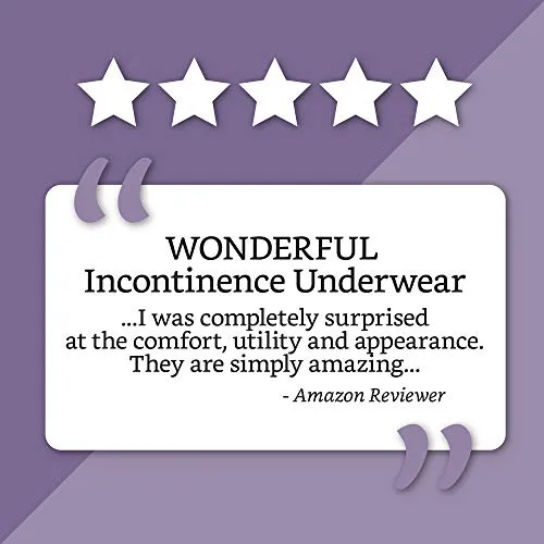 Amazon Brand - Solimo Incontinence Underwear for Women, Maximum Absorbency, Medium, 60 Count, 3 Packs of 20
