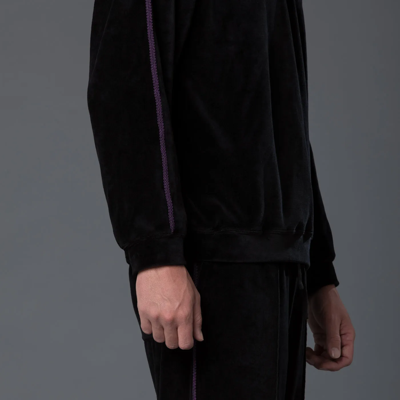 Braided Velour Crewneck Sweatshirt