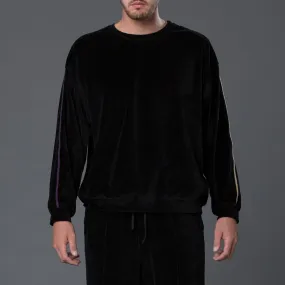 Braided Velour Crewneck Sweatshirt