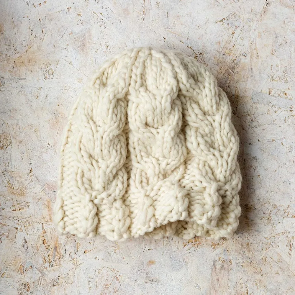 Cable Hat and Mitts Knitting Kit