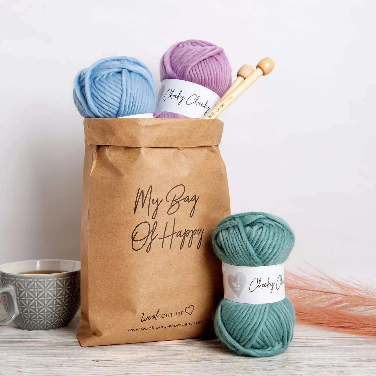 Cable Hat and Mitts Knitting Kit