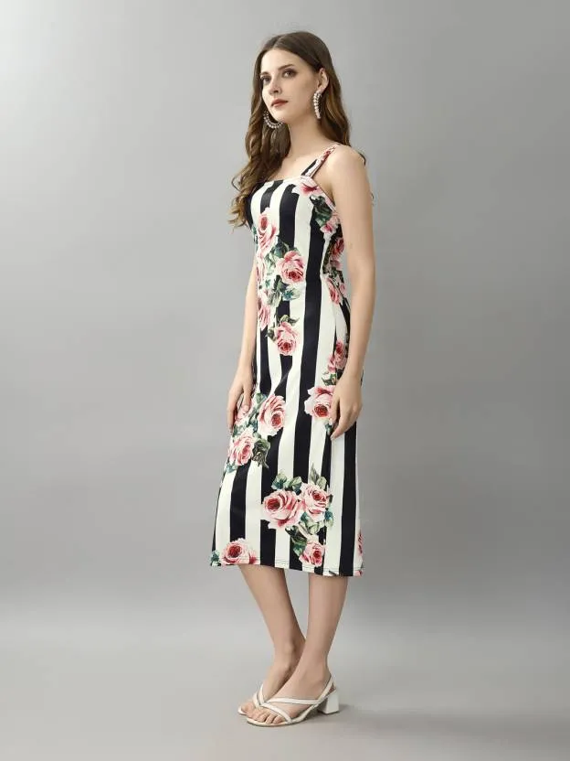 Chic Blossom Bodycon Dress