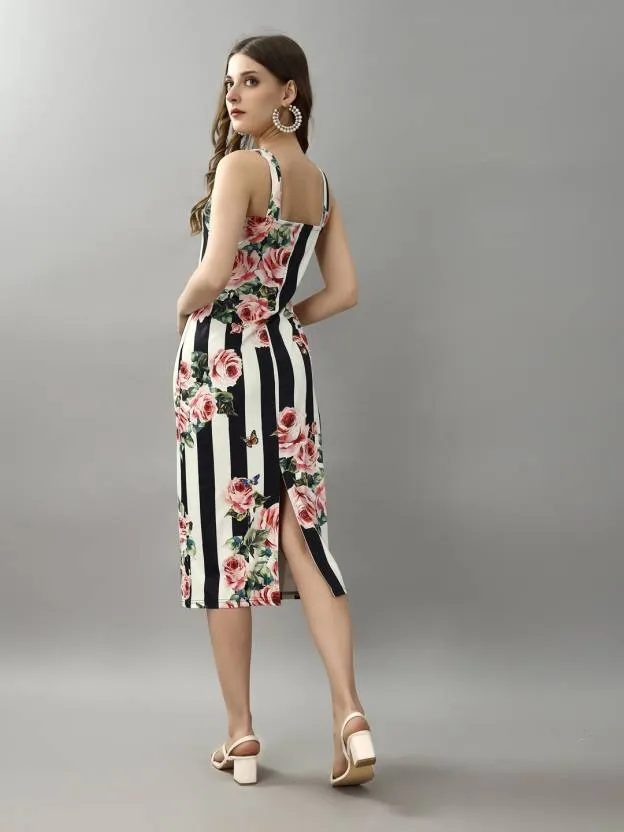 Chic Blossom Bodycon Dress