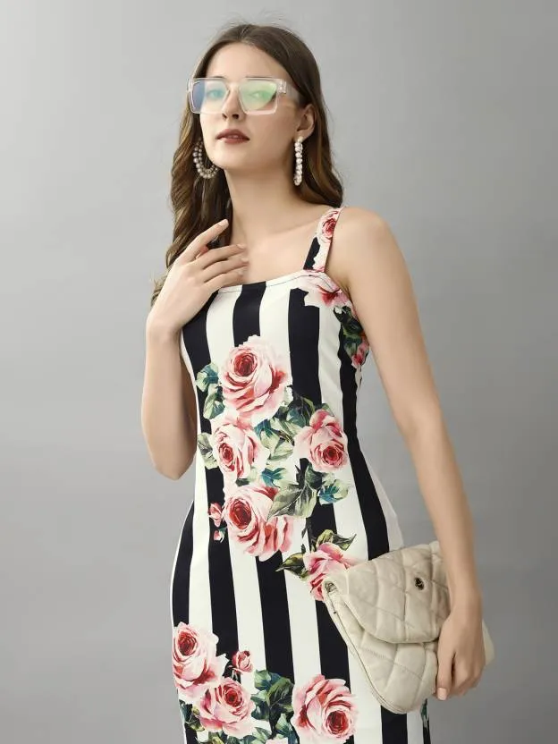 Chic Blossom Bodycon Dress