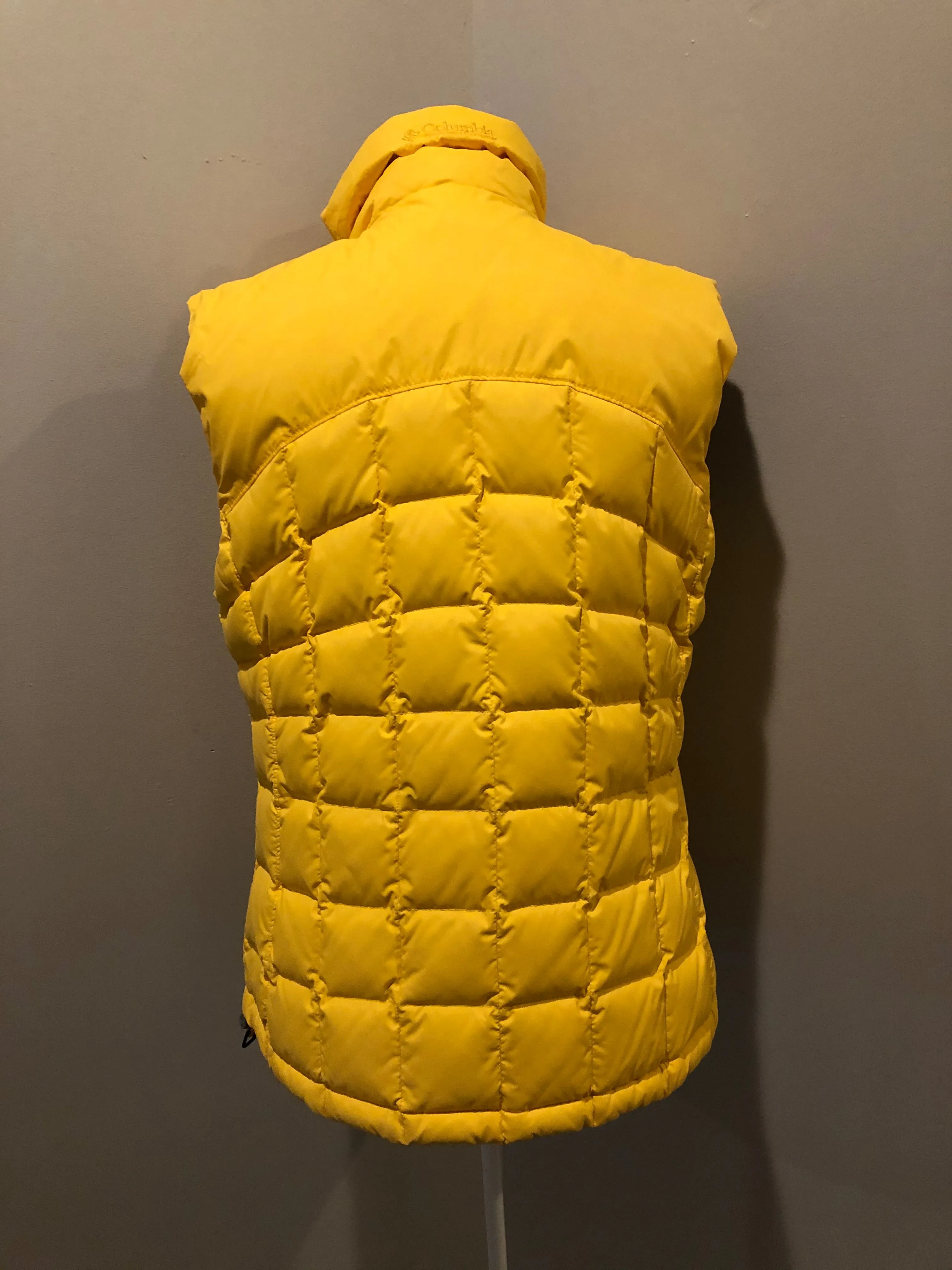Columbia Yellow Down Filled Puffer Vest, SOLD