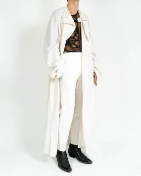 FW17 White Oversized Wool Overcoat