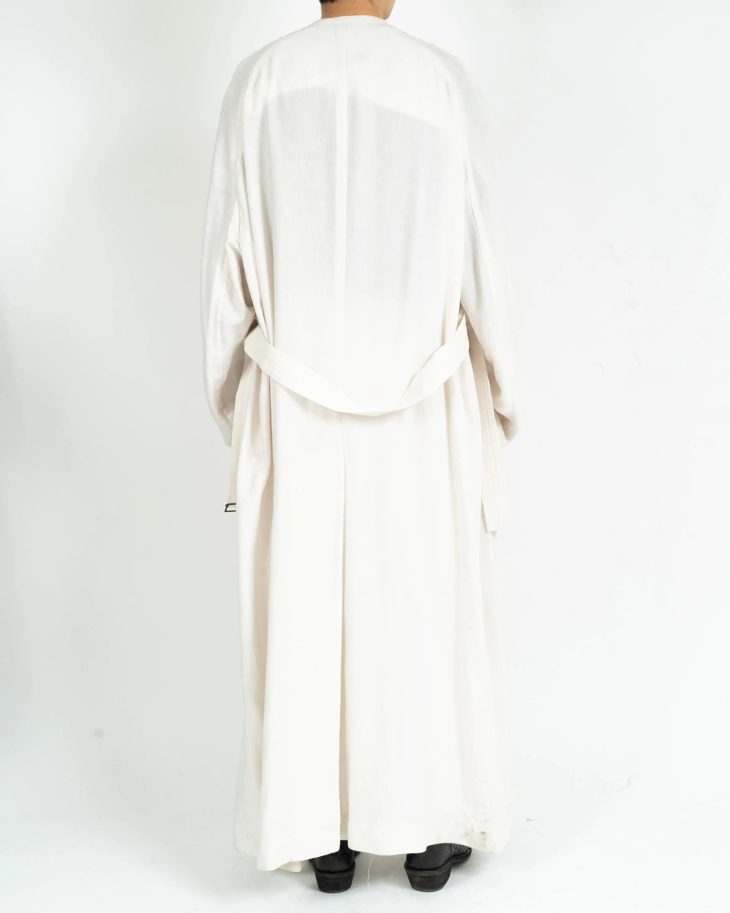 FW17 White Oversized Wool Overcoat