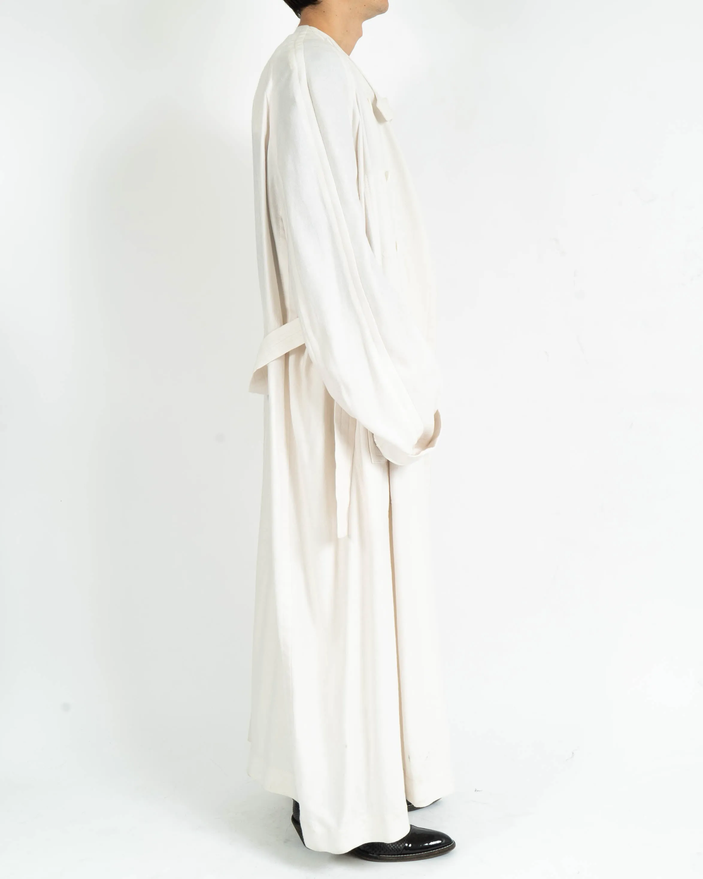FW17 White Oversized Wool Overcoat