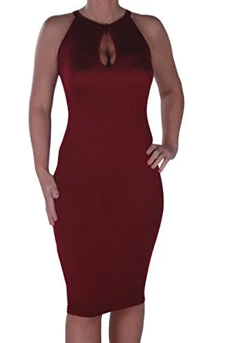 Genini Keyhole Sleeveless Bodycon