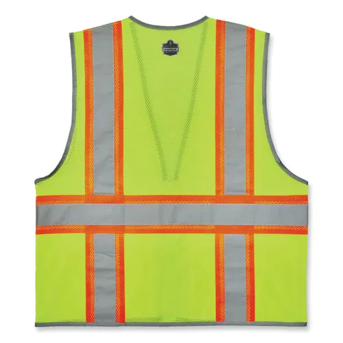 Glowear 8246z-s Single Size Class 2 Two-tone Mesh Vest, Polyester, 3x-large, Lime