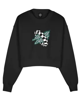 Goal Flame Front Sweatshirt in Black Wash