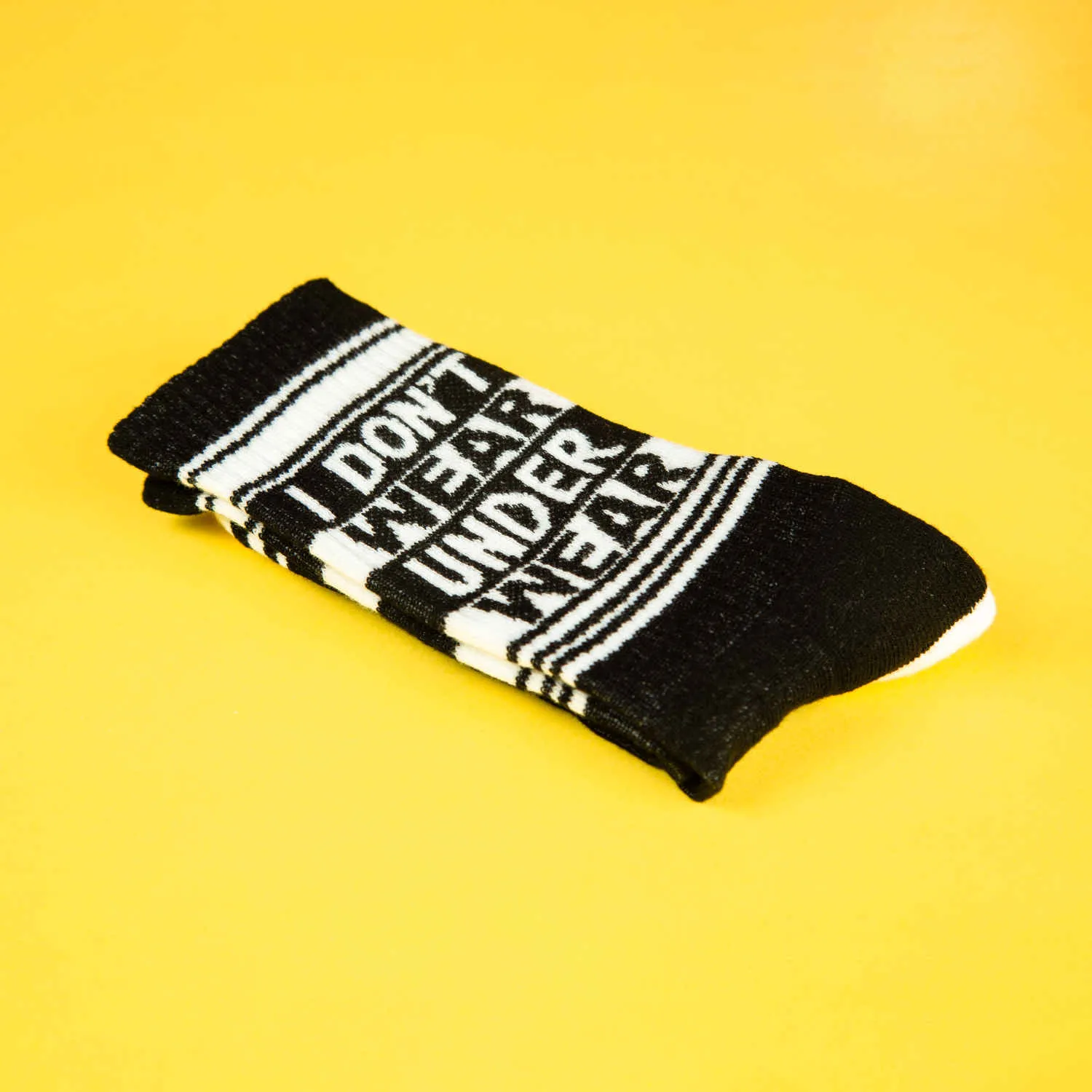 I Don't Wear Underwear - Gym Crew Socks