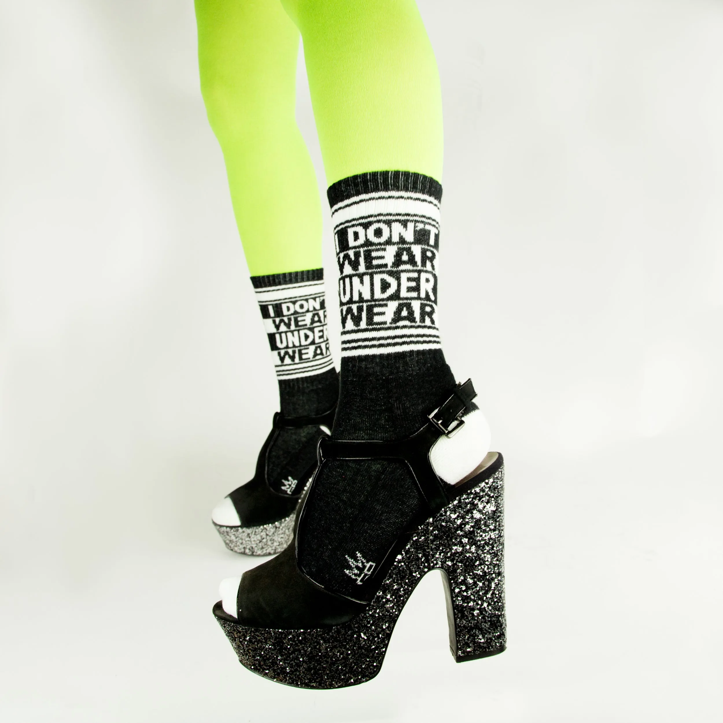 I Don't Wear Underwear - Gym Crew Socks