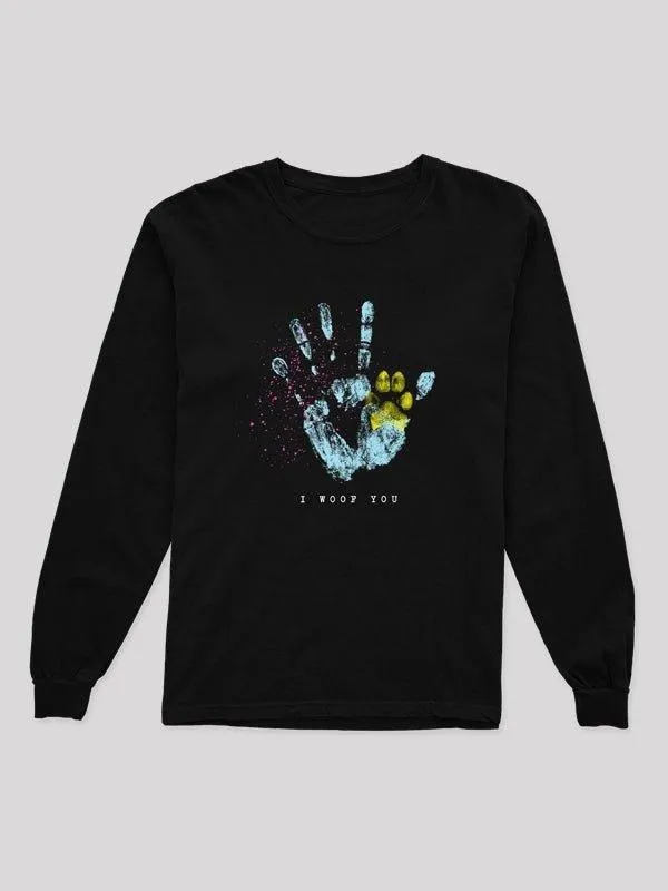 I Woof You Black Women's Sweatshirt