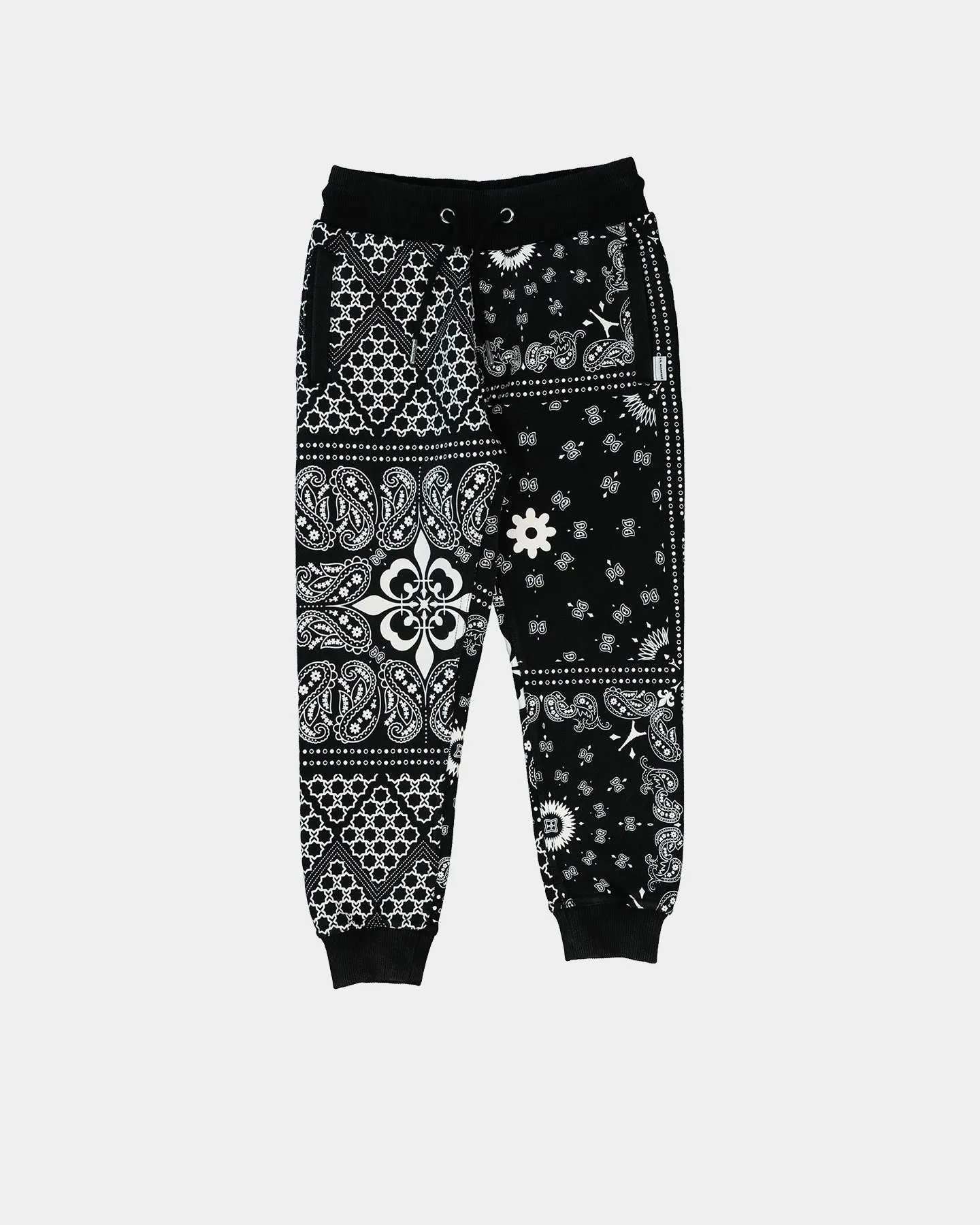 Lil Homme Kids' Bandana Ultra Repeat Sweatpants Washed Black