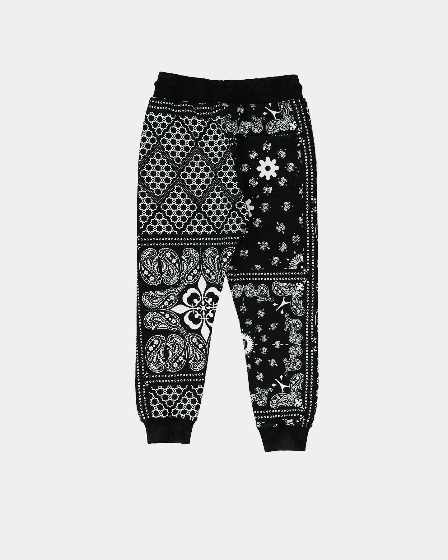 Lil Homme Kids' Bandana Ultra Repeat Sweatpants Washed Black