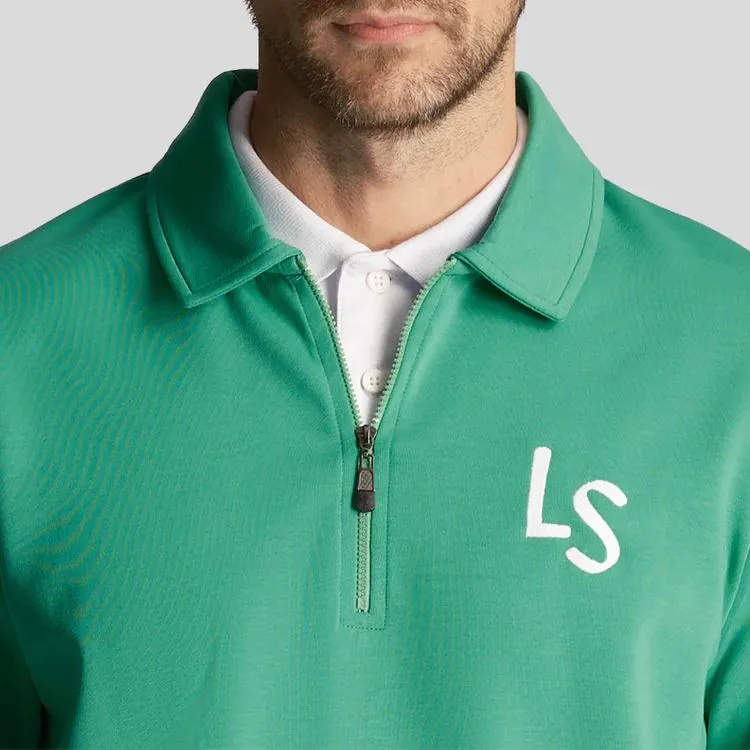 LS Logo Quarter Zip Sweat Fairway Green - SS24