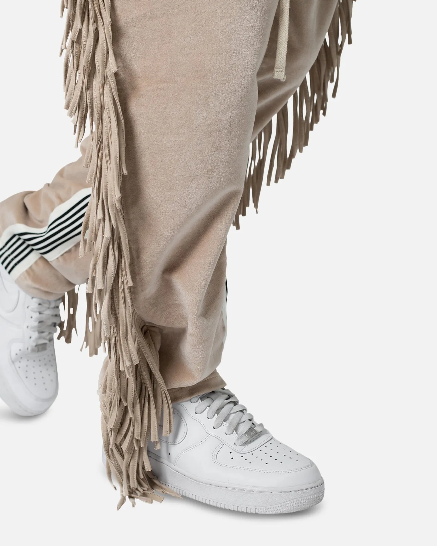MNML Fringe Velour Sweatpants Dust
