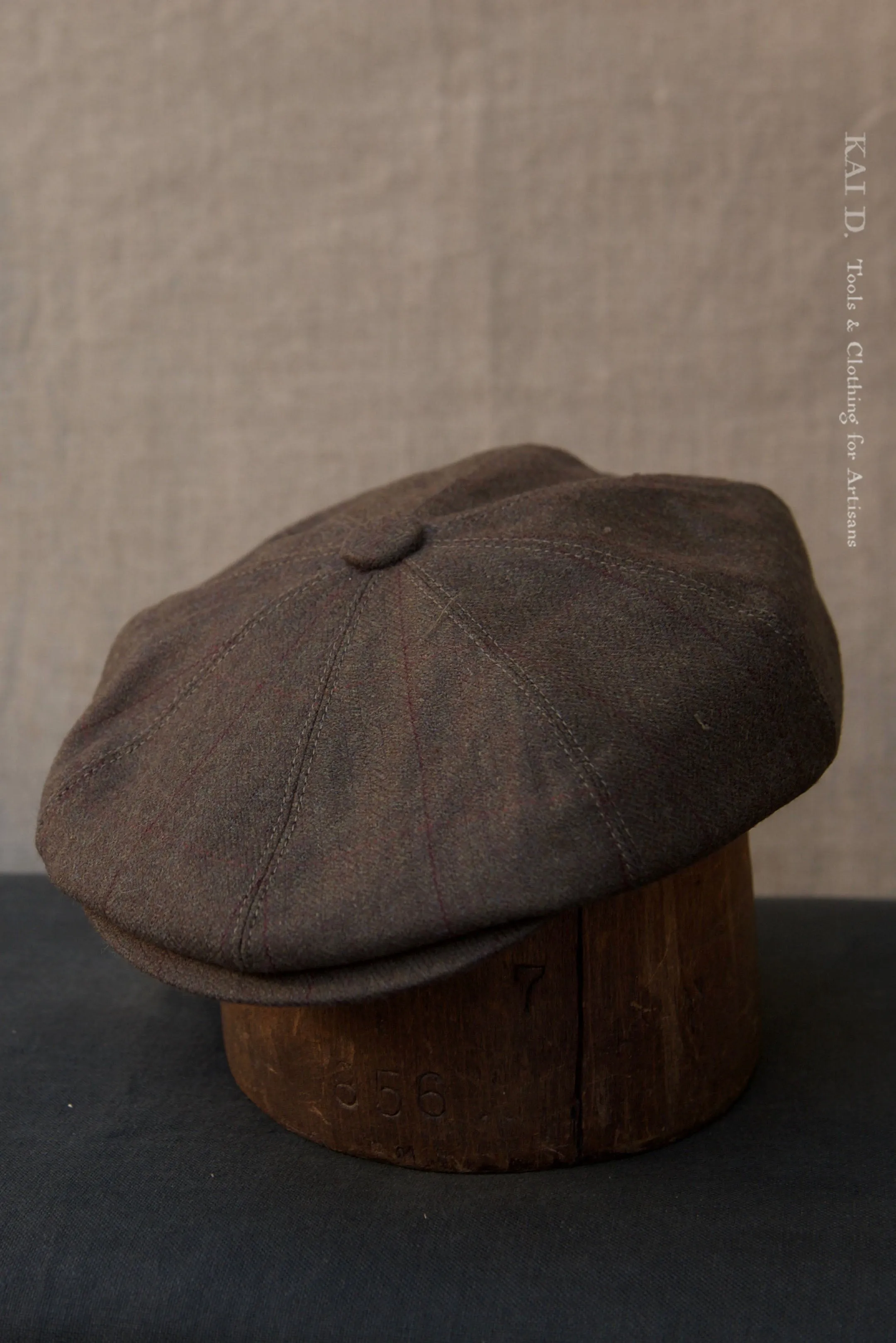 Peaky Hat - British Olive Wool - L, XL