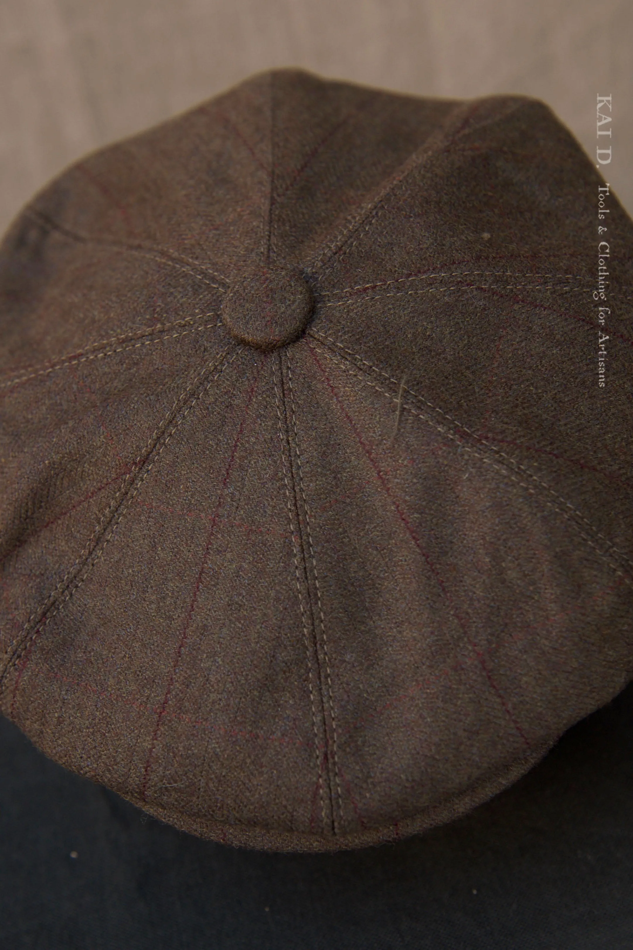 Peaky Hat - British Olive Wool - L, XL