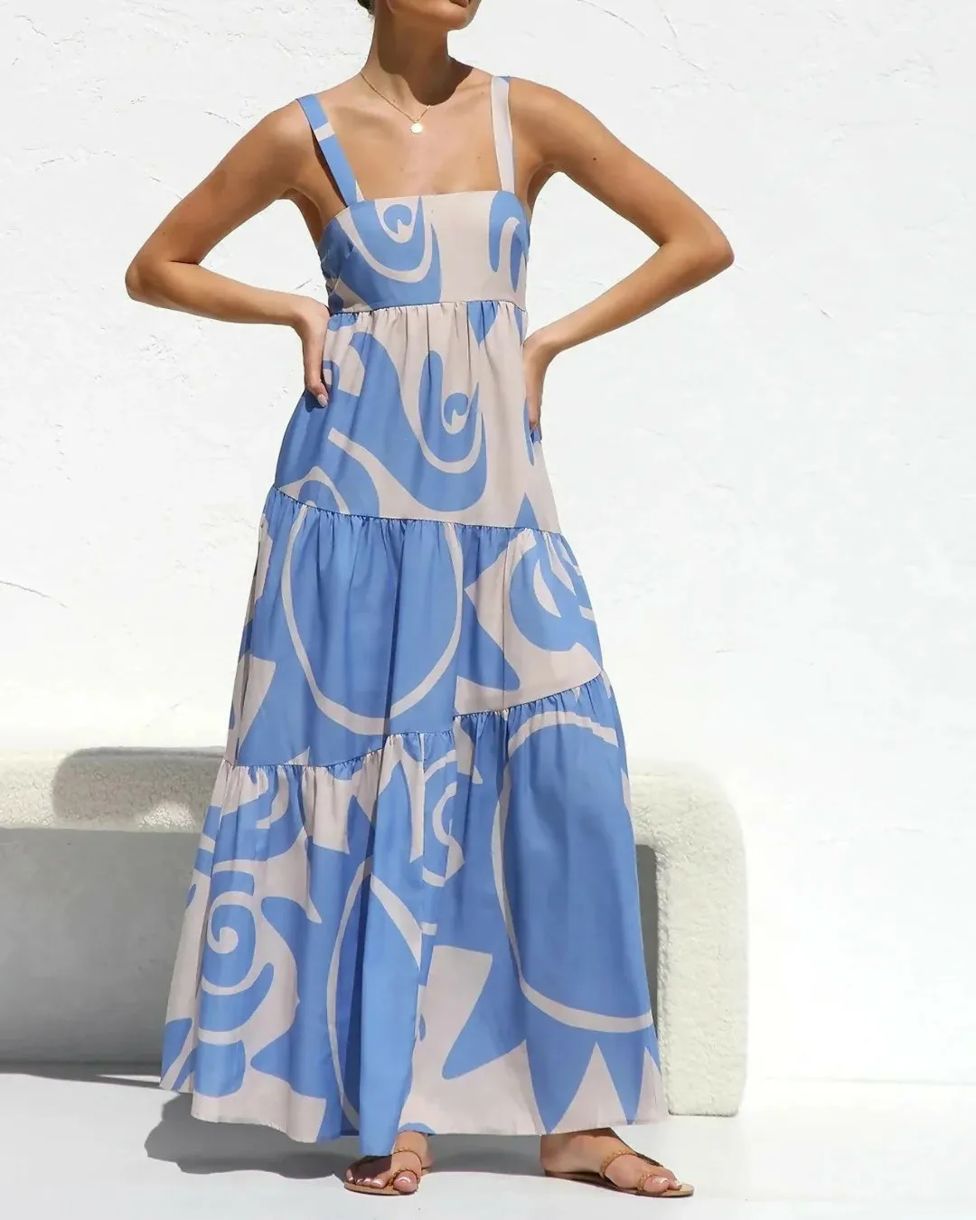Runway Scout Reeves Maxi Dress in Blue