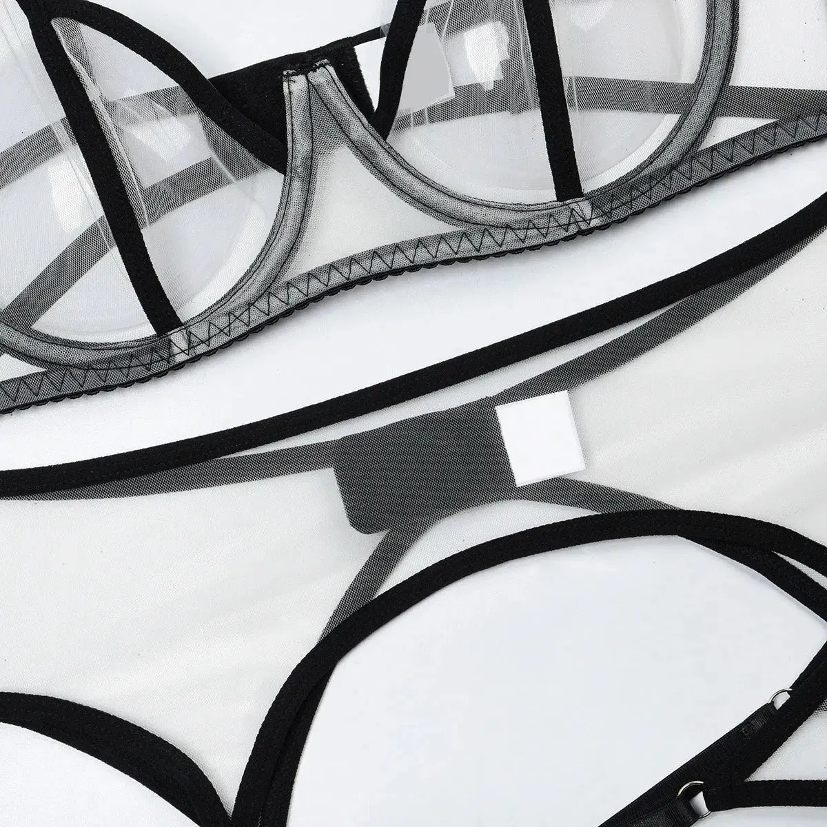 Sensual See-Through Lace Lingerie Set