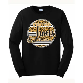 Stafford Lions - Animal Print Stripe Circle Long Sleeve T-Shirt