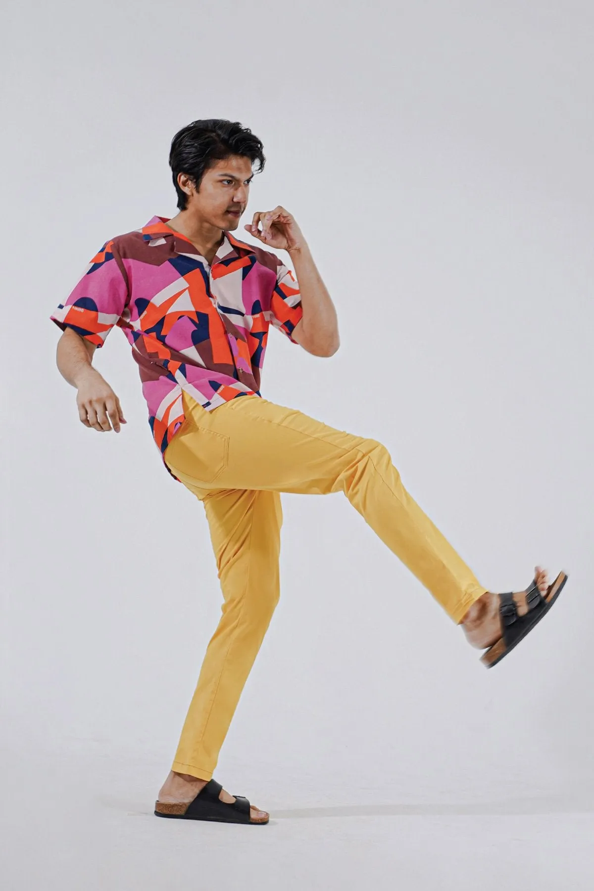 The Perfect Men Slim Fit Pants - Mustard