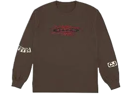 Travis Scott Reverse Jack Long Sleeve T-shirt Brown