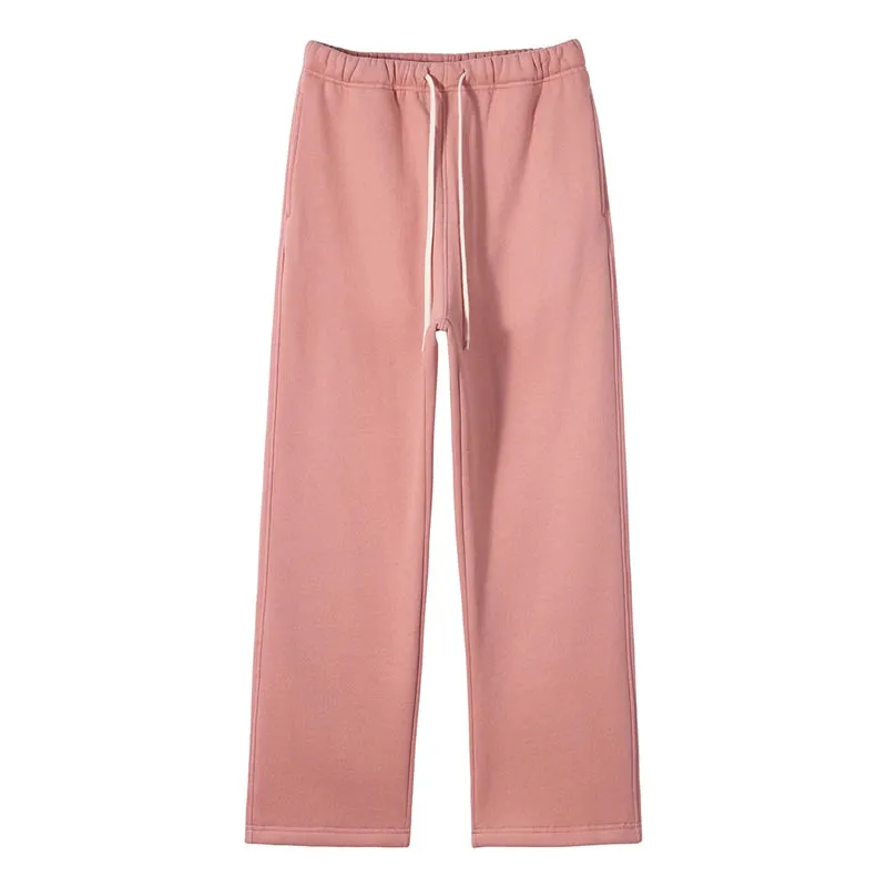 Unisex loose Winter wide leg pants Fleece joggers