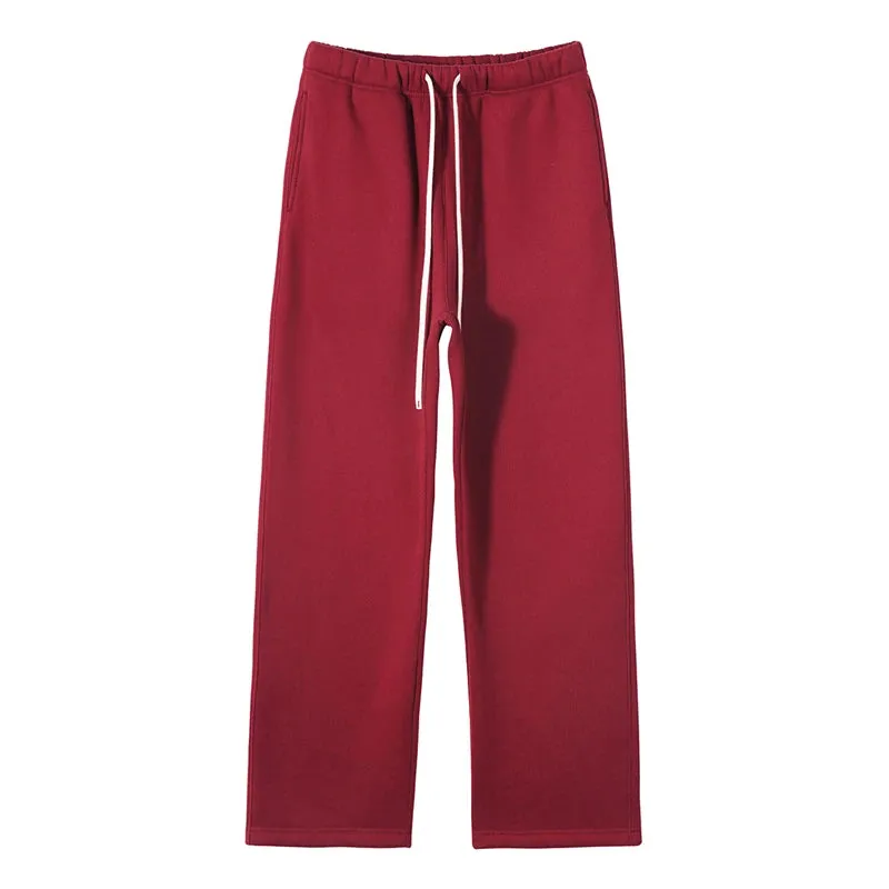 Unisex loose Winter wide leg pants Fleece joggers