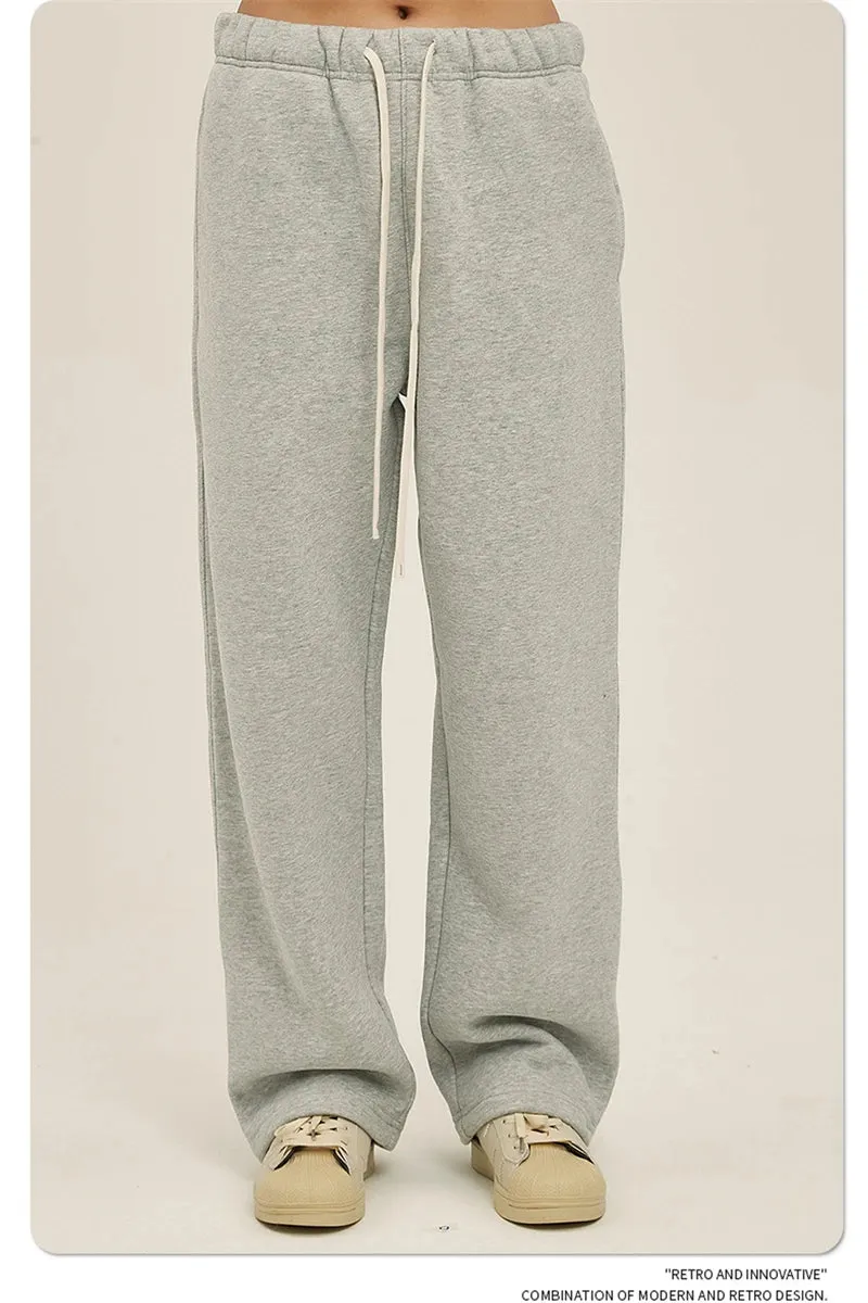 Unisex loose Winter wide leg pants Fleece joggers
