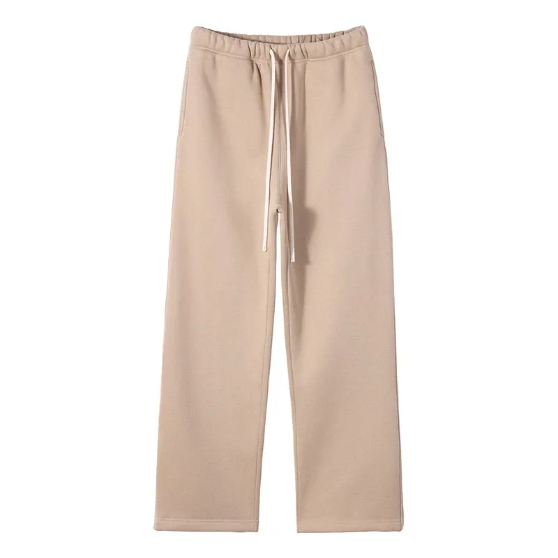 Unisex loose Winter wide leg pants Fleece joggers