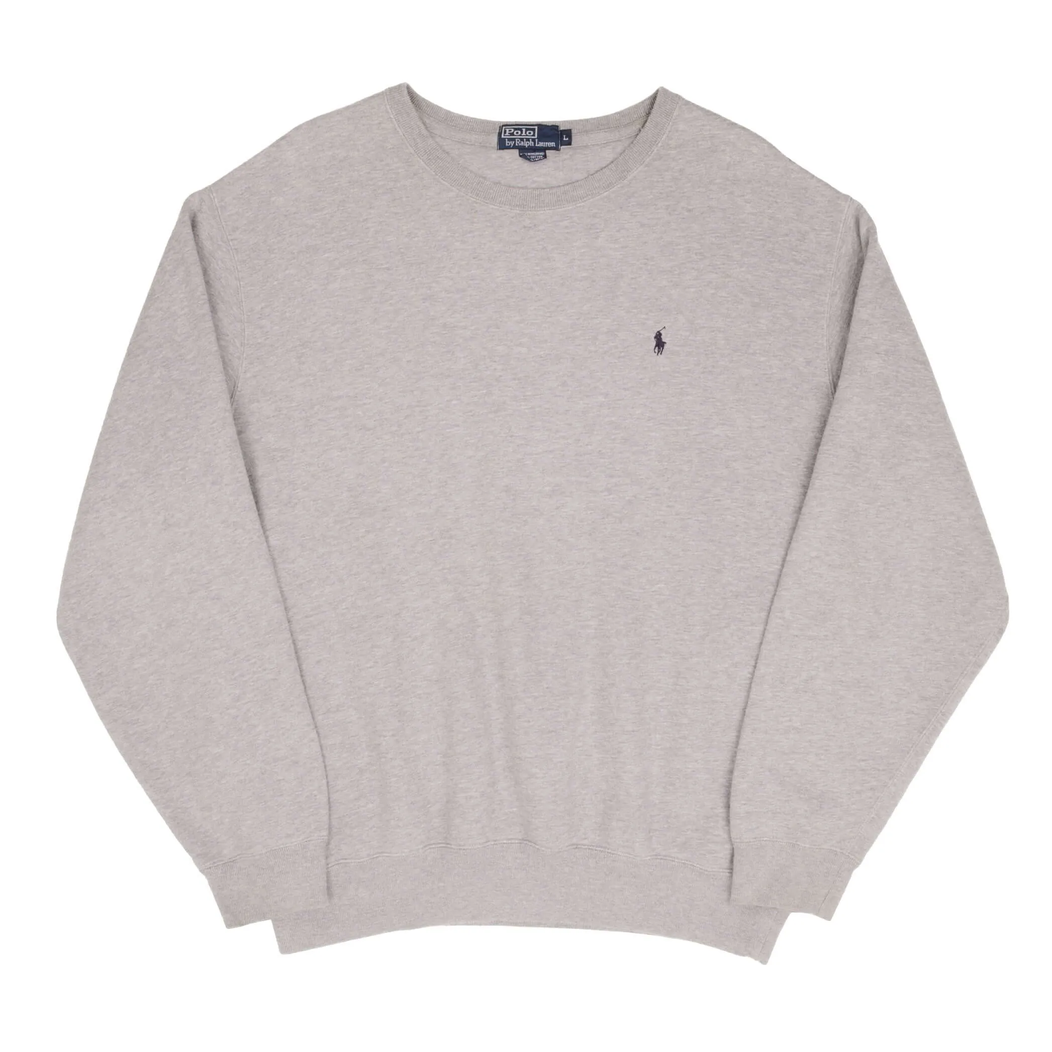 VINTAGE RALPH LAUREN GREY CLASSIC CREWNECK SWEATSHIRT LARGE 1990S
