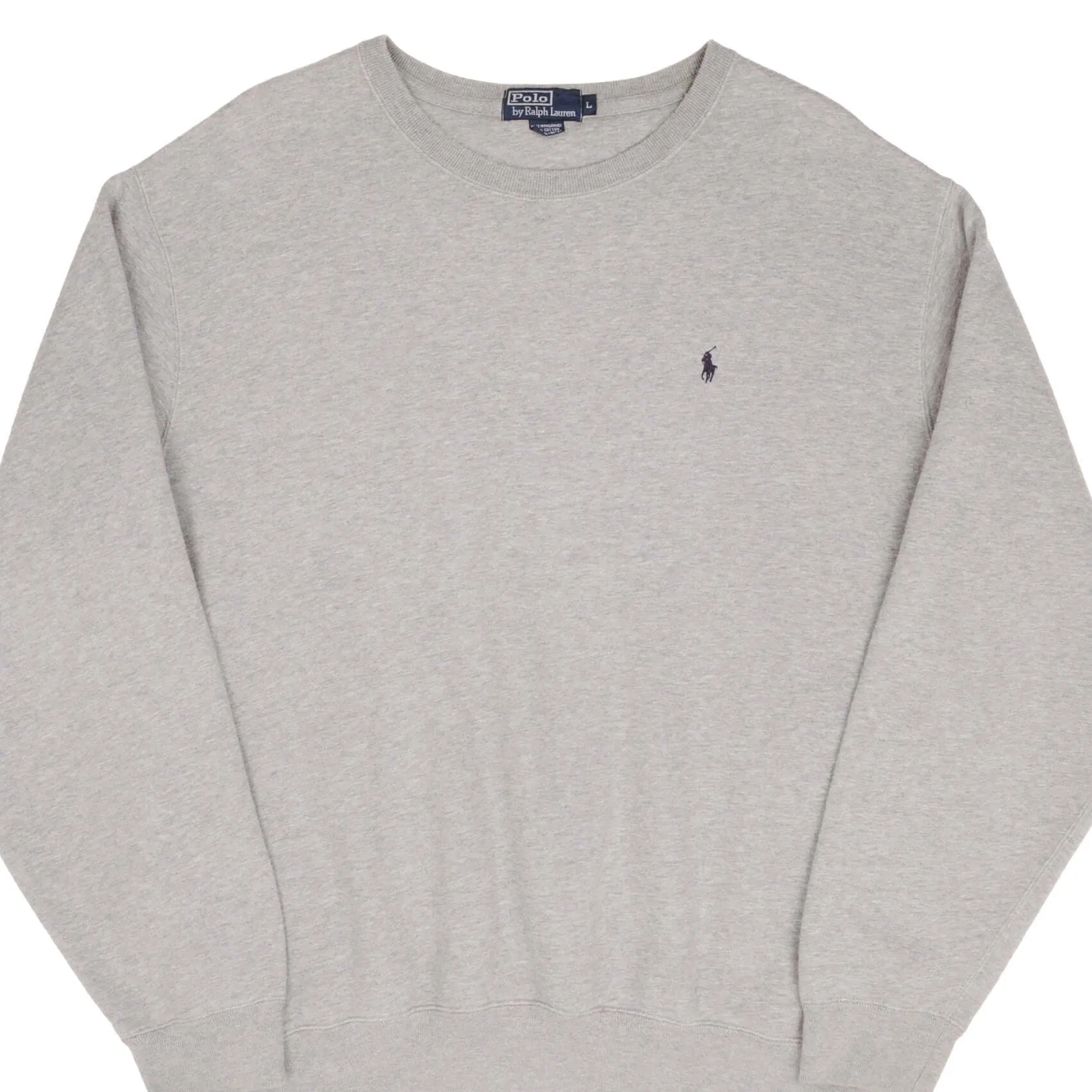 VINTAGE RALPH LAUREN GREY CLASSIC CREWNECK SWEATSHIRT LARGE 1990S