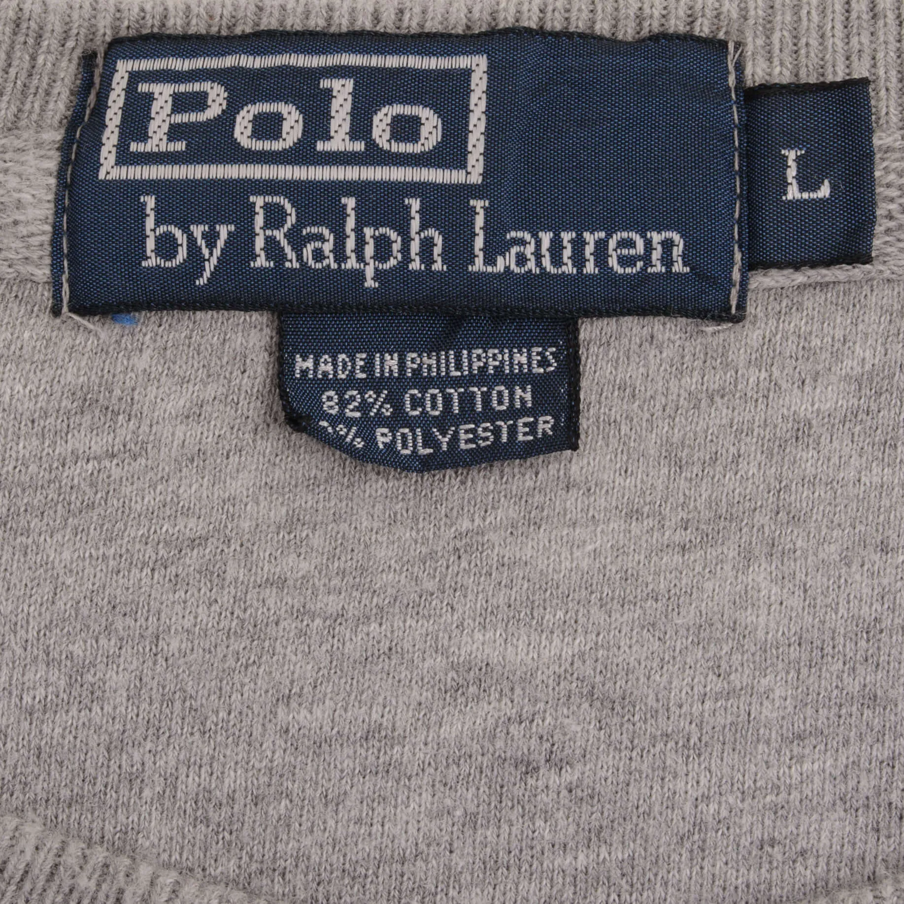 VINTAGE RALPH LAUREN GREY CLASSIC CREWNECK SWEATSHIRT LARGE 1990S
