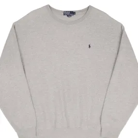 VINTAGE RALPH LAUREN GREY CLASSIC CREWNECK SWEATSHIRT LARGE 1990S