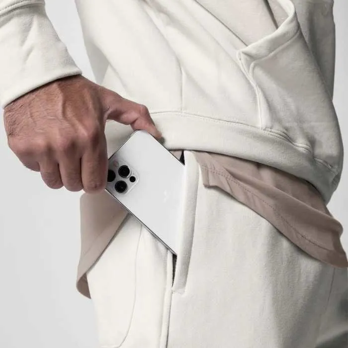 White Hoodie and Sweatpants for Men