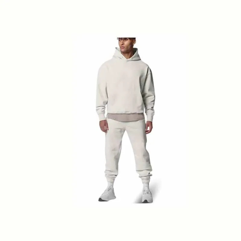 White Hoodie and Sweatpants for Men