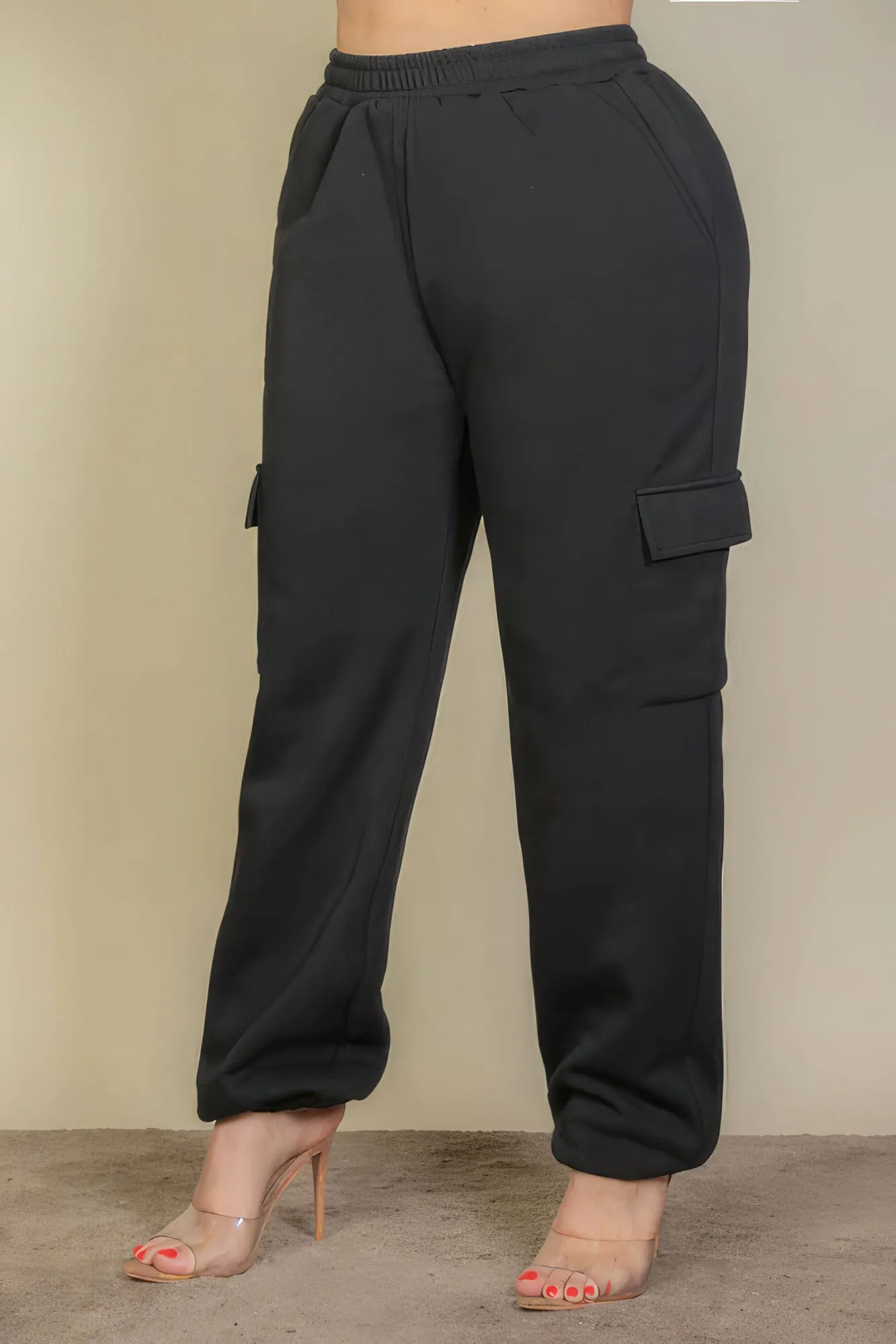 Women's Plus Size Sweatpants with Side Pocket & Drawstring Waist